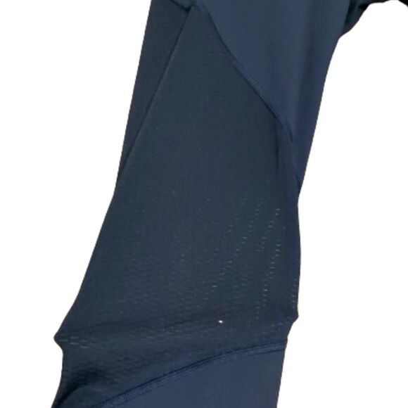 ATHLETA WOMEN’s MESH BLACK CAPRI LEGGINGS w/ SIDE POCKETS Sz- M - Picture 2 of 6